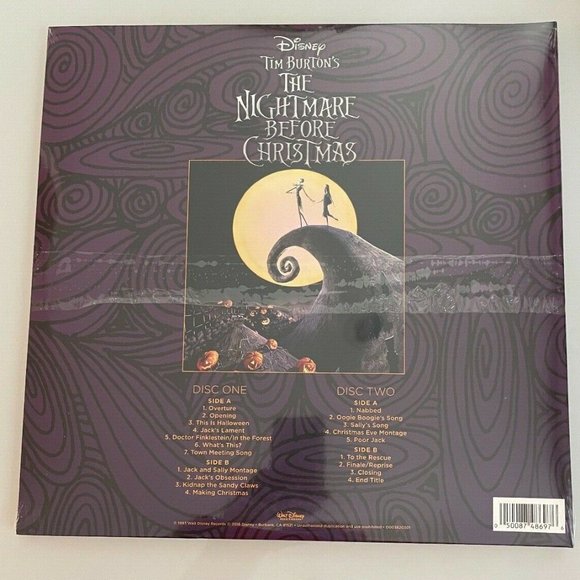 The Nightmare Before Christmas 2-LP ~ Exclusive Colored Vinyl ~ New/Sealed! - Picture 2 of 2